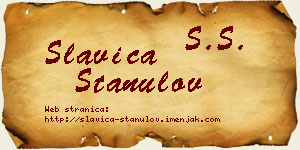 Slavica Stanulov vizit kartica